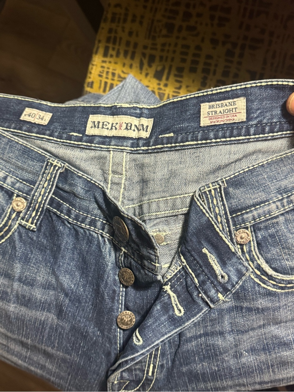 MEK Denim Brisbane Straight Men's Blue Jeans